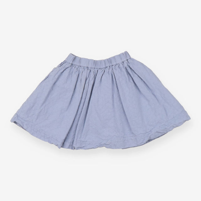 Blue Denim Skirt with Glitter Stitch Pockets