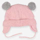 Hat knitted pink mouse
