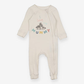 Sleepsuit Cream Ribbed I love My Mummy