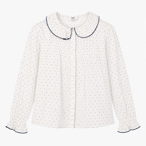Frill collar blouse Willow Crossley x Brora