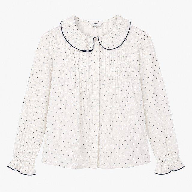 Frill collar blouse Willow Crossley x Brora