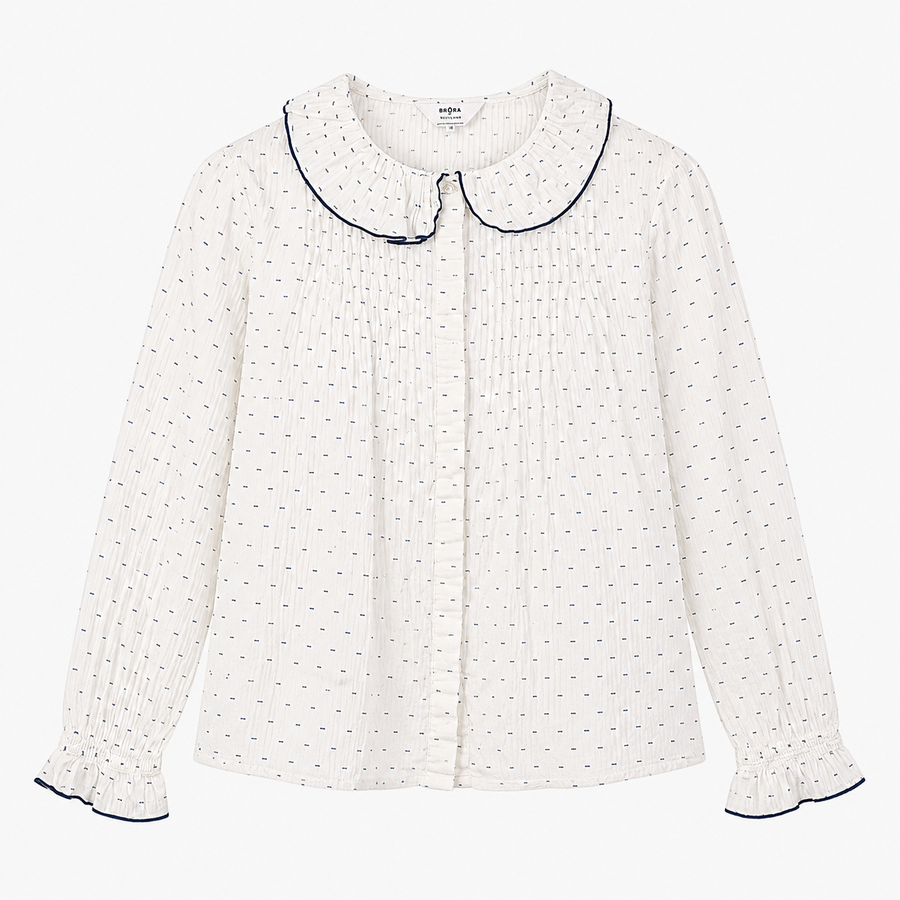 Frill collar blouse Willow Crossley x Brora