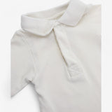 Cream Collared Long Sleeve Bodysuit