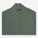 Longline Cardigan Sage Green Open Front Pockets