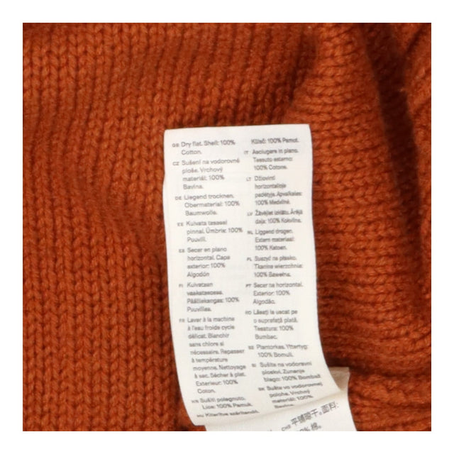 Cardi Rust with scalloped trip