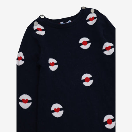 Sweater Dress Navy Patterned Balls