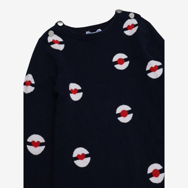 Sweater Dress Navy Patterned Balls