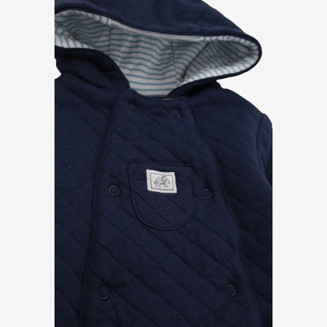 Pramsuit Blue Quilted with Elephant