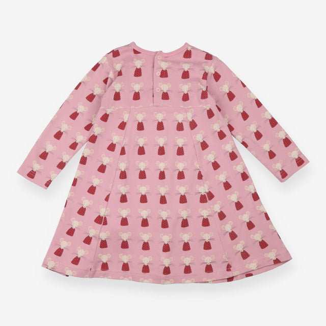 Dress Long Sleeved Pink Mouse