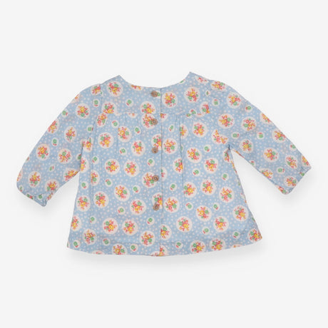 Tunic Long Sleeve Blue Floral