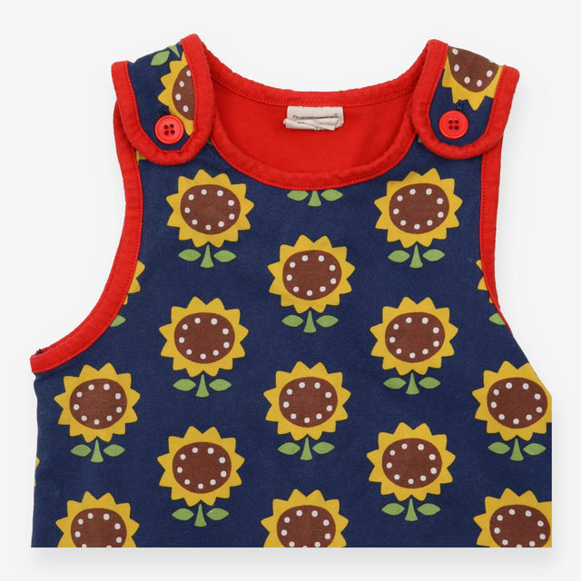 Romper navy sunflowers
