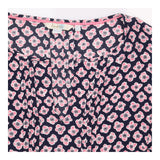Navy Pink Floral Sleeveless Viscose Tunic Top