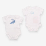 2 pack white animal bodysuits