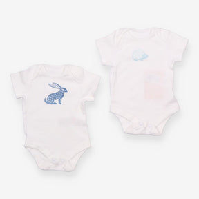 2 pack white animal bodysuits