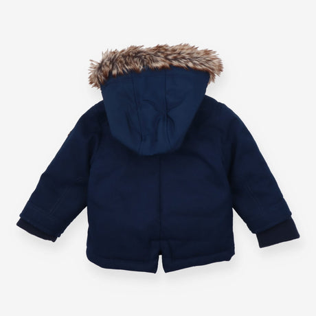 Navy Duffle Coat Fleece Lined 