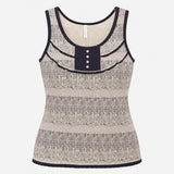 Vintage Style Sleeveless Top Floral Print