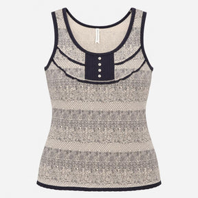 Vintage Style Sleeveless Top Floral Print