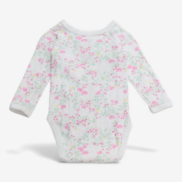 Bodysuit Wrapover Pink Floral Print