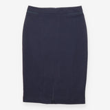 Pencil Skirt Navy Tailored Knee Length Back Split