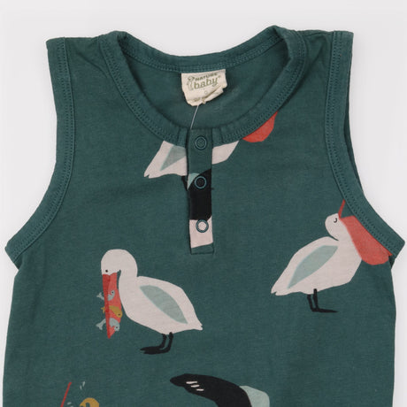 Dungarees jersey green Pelican Nature Baby