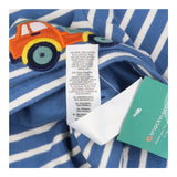t-shirt blue stripe construction vehicles 