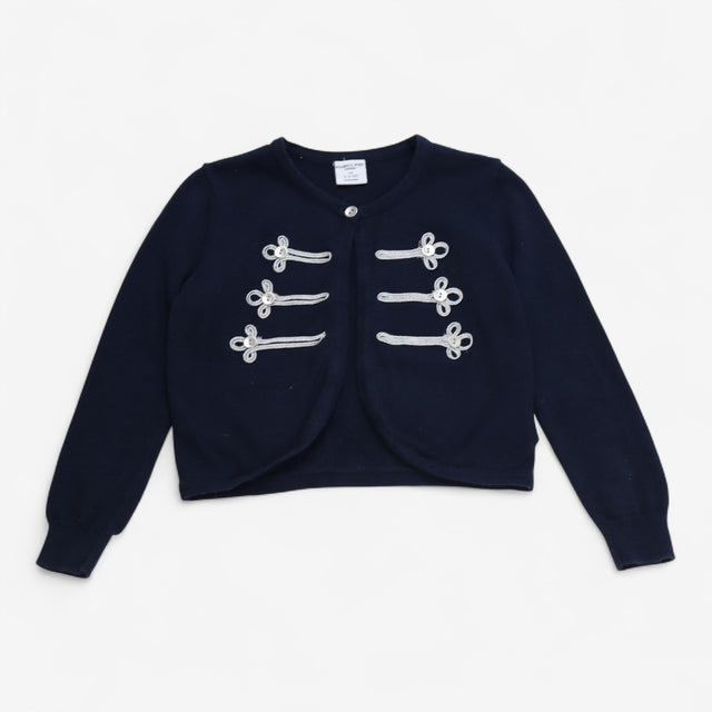 Cardigan Navy with Silver Button Detail