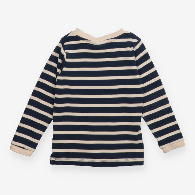 T-shirt long sleeve navy and white stripe