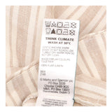 Linen Top Natural Beige White Stripe Relaxed Short