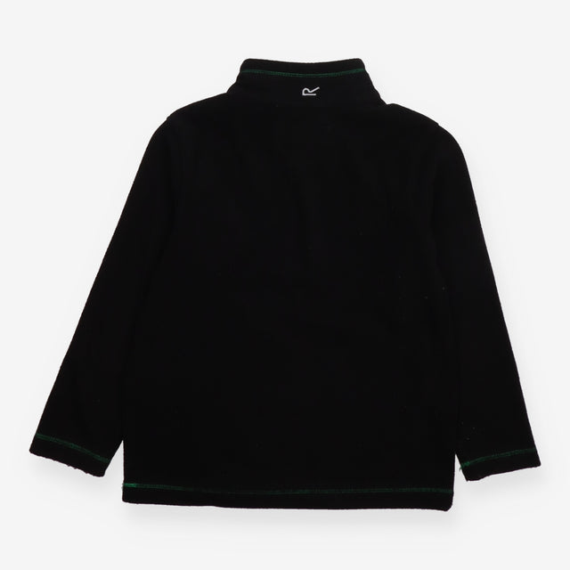 Fleece Half Zip Black with Green Zip