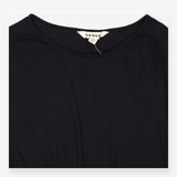 Long Sleeve Jersey Dress – Black, Cinched Waist