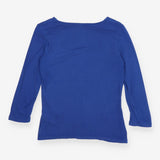 Hobbs Square Neck Long Sleeve Top - blue