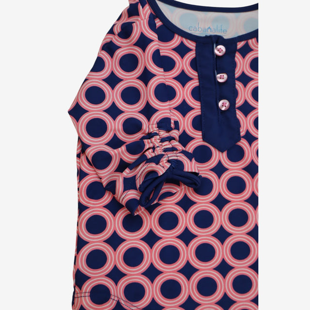 Cabanalife swimsuit pink and navy 2pcs
