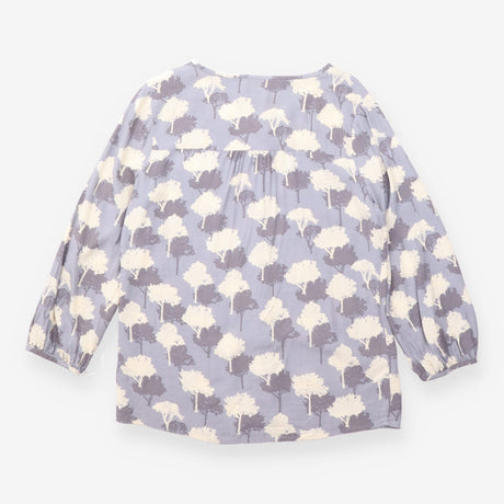 Tree Print Blouse Grey Ivory Viscose 3/4 Sleeve