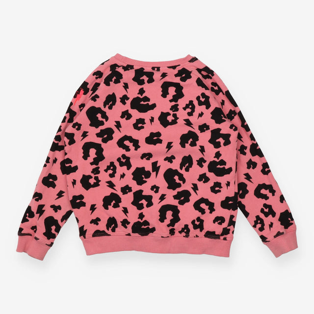 Sweatshirt pink leopard spots and lightning