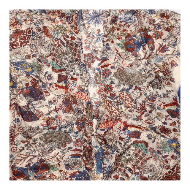 Kaftan 100% Silk Printed Beach Cover Up Multicolou