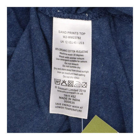 Maternity Top Blue Marl Organic Cotton Long Sleeve