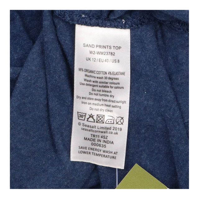 Maternity Top Blue Marl Organic Cotton Long Sleeve