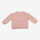 Cardigan Pink Knit with Flowers