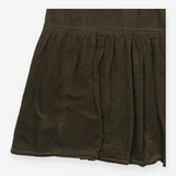 Dress Barbour Ayla Olive Green Corduroy Tiered Mid