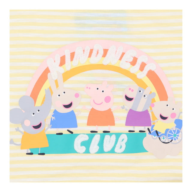 T-shirt yellow stripe peppa pig and friends