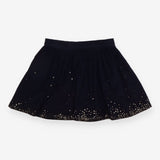 Navy Cord Sequin Skirt