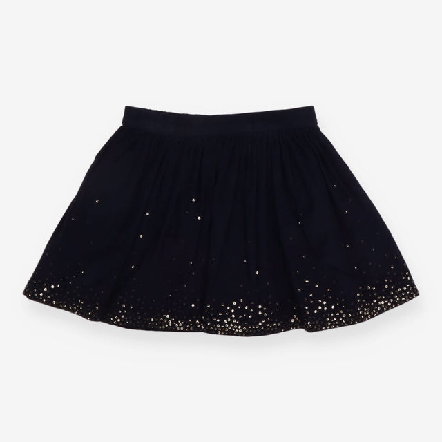 Navy Cord Sequin Skirt