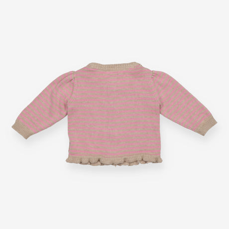 Pink and Cream Knit Cardigan 