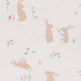 Pyjamas white rabbits flowers peplum 