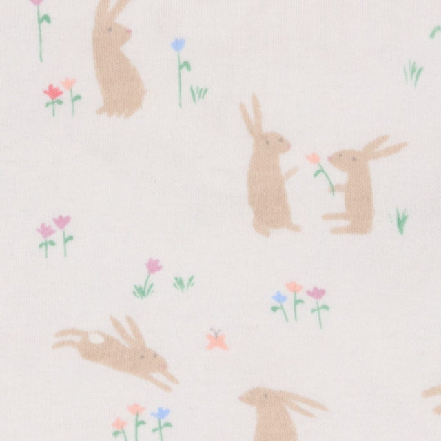 Pyjamas white rabbits flowers peplum 