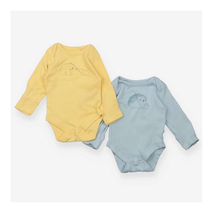 Bodysuits with Mummy and Baby Yellow with Bear and