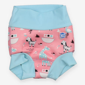 Swim nappy pink zebra flamingo giraffe print