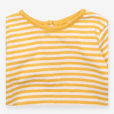 Tee LS yellow stripe buttons to back