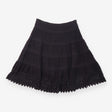 Black Cotton Broderie Crochet Lace Hem