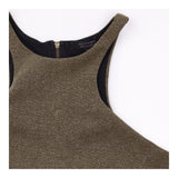 Metallic Gold Bronze Sleeveless Bodycon 